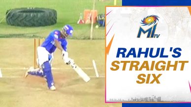 Rahul Buddhi's straight six | Mumbai Indians