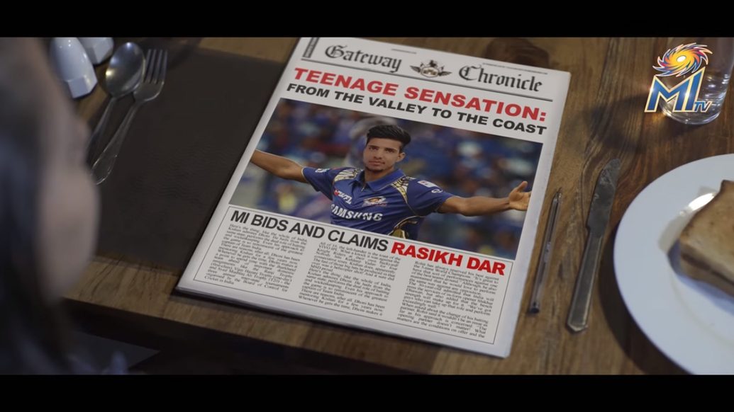 Eson Rasikh Rasikh Dar joins MI! - Mumbai Indians