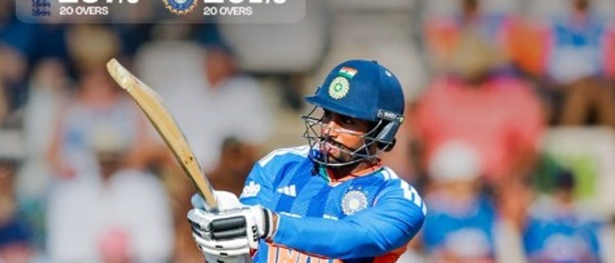 ENGvIND 5th T20I report: Tilak fifty in vain, as Buttler-Brook seal series victory for England