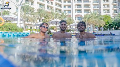By the pool!