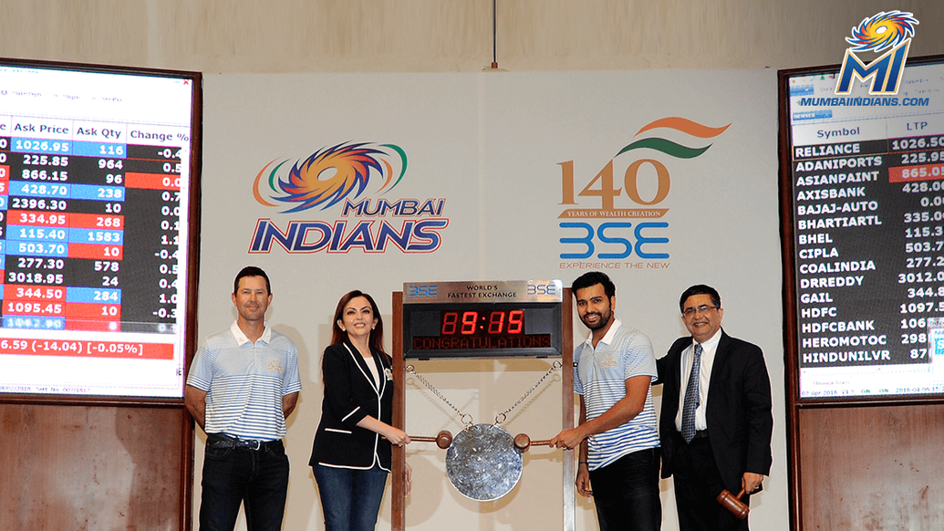 MI BSE Bell Ring - Mumbai Indians