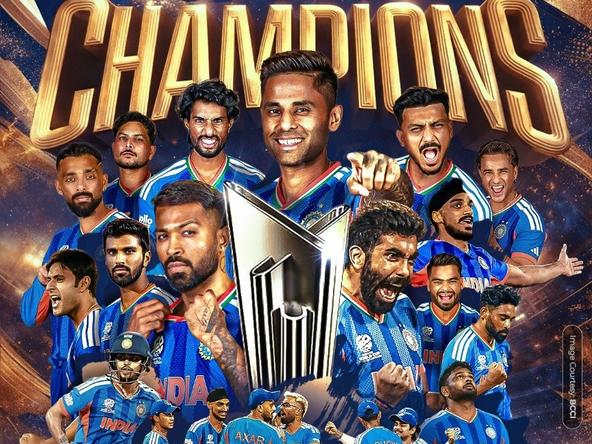 1.4 billion prayers answered, INDIA, T20 WORLD CUP 2026 CHAMPIONS!!!! -  Mumbai Indians