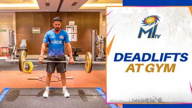 Arjun, Basil, Anmolpreet & Tilak deadlift with Chappie | Mumbai Indians