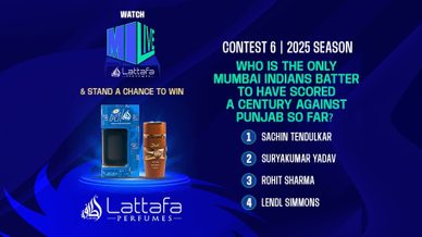 Contest 6 | 2025 season: Watch MI Live & Win Lattafa Perfumes