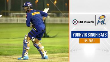 Yudhvir Singh dons the bat in the nets | युद्धवीर की बल्लेबाजी | IPL 2021