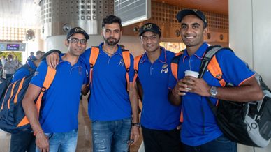 Team lands in the capital city