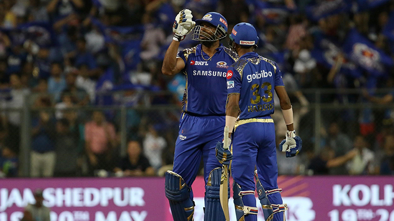 kieron pollard roared back to form with   22-ball half-century